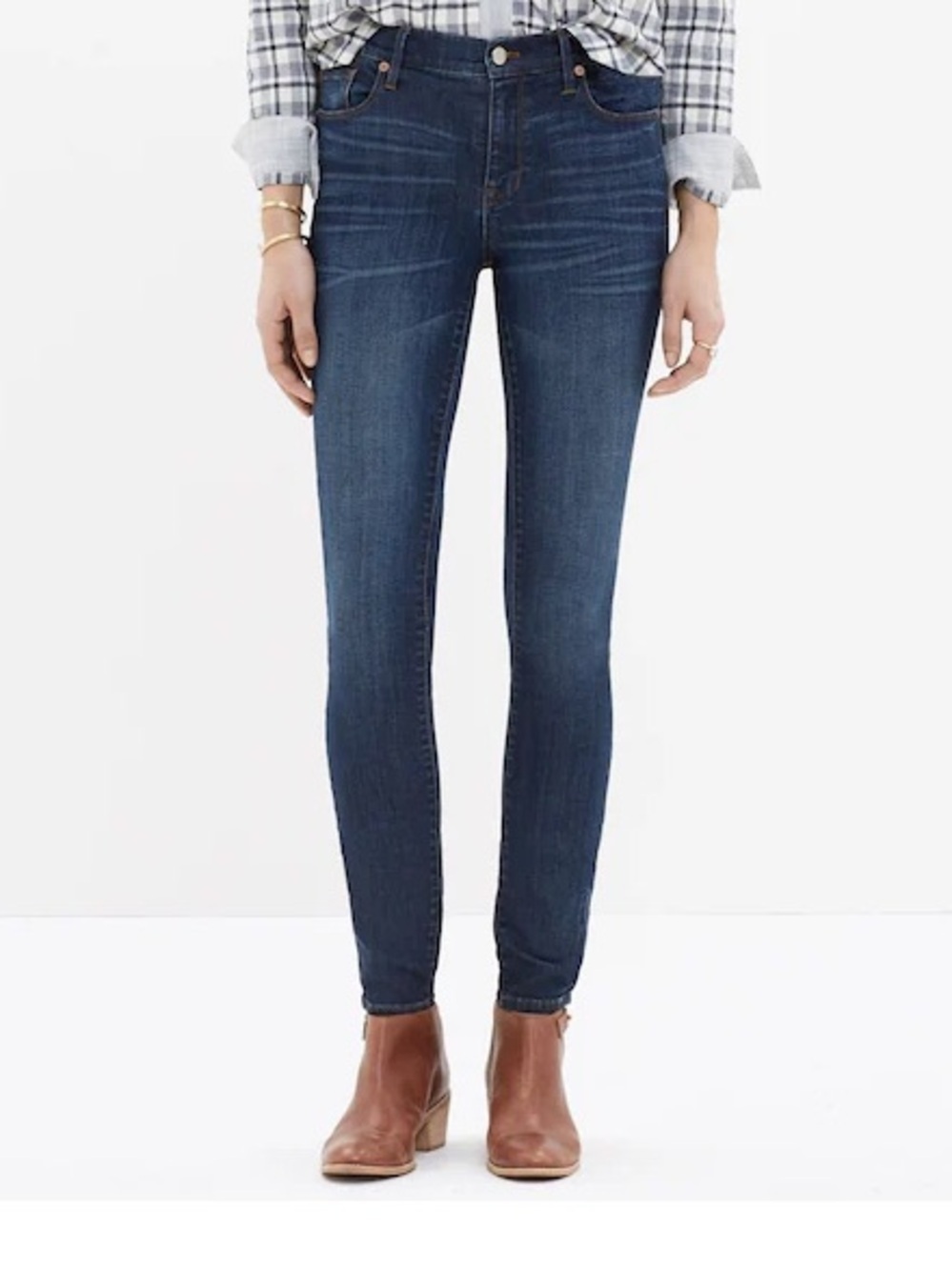 Madewell| 9” High Rise Classic Dark Indigo Blue Denim Skinny Jeans Sz 25